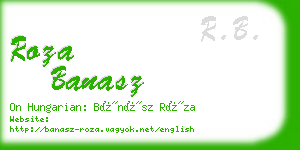 roza banasz business card